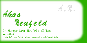 akos neufeld business card